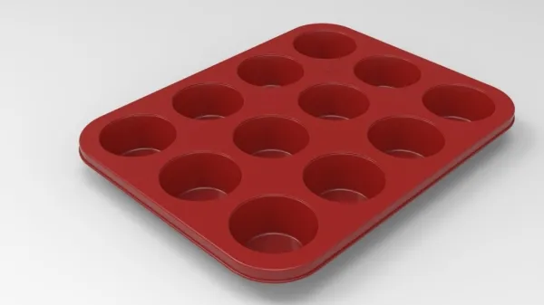 Molde Para Cupcakes 12 Copas Rojo