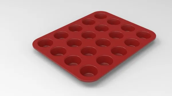 Molde Para Mini  Cupcakes 20 Copas Rojo