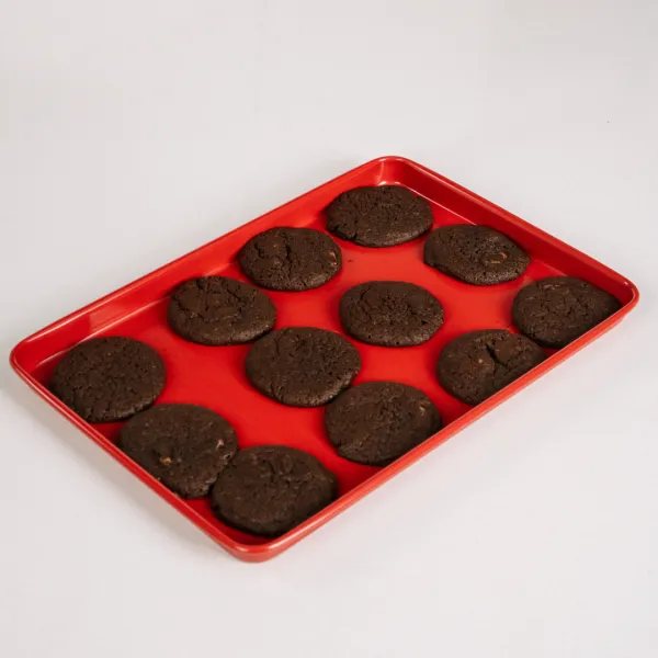 Placa Antiadherente Horno Isa Galletitas Cookies 34 Cm Rojo Ladrillo