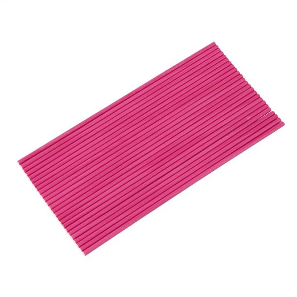Palitos De Papel Macizos Color Rosa